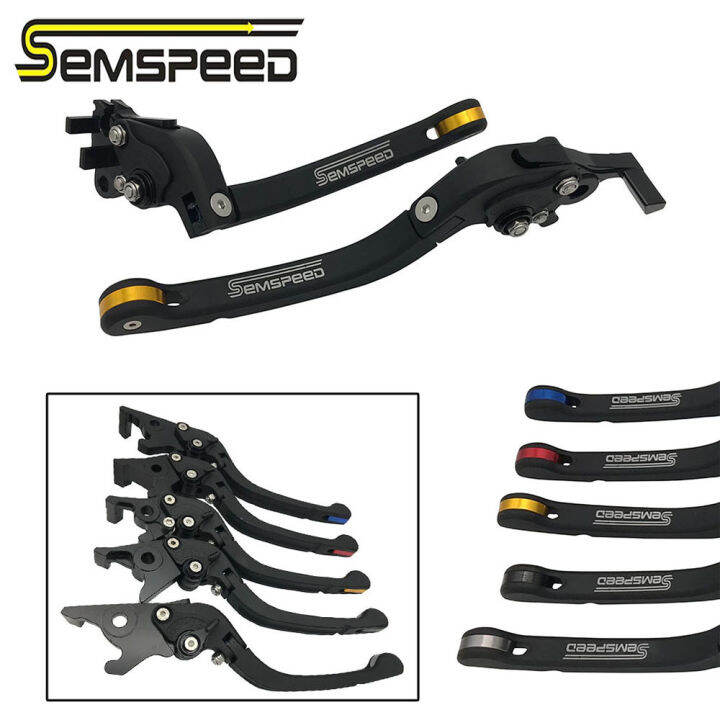 SEMSPEED Motorcycle Adjustable Foldable Brake Clutch Handle Lever For