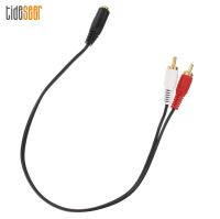 500pcs 3.5mm Stereo Audio Female Jack to 2 RCA Male Socket Headphone 3.5 Y Splitter Adapter Cable Cord Headphones Accessories