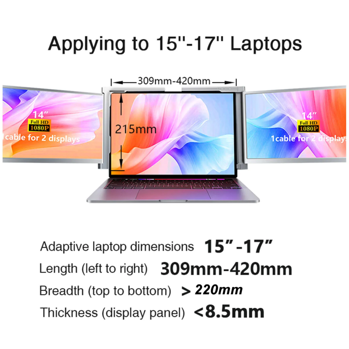 [Wondering] S400 14 inch Portable Monitor Laptop Extended Screen Dual ...