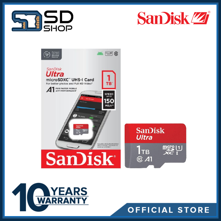 SanDisk Ultra 1TB A1 Series Micro SDXC (SDSQUAC-1T00-GN6MN), up to