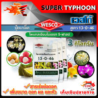 บรรจุ 3 กิโลกรัม WESCO ปุ๋ย 13-0-46 โพแทสเซียมไนเตรท จี-ฟาสต์ ปุ๋ยเกล็ด เวสโก้ สารเร่งช่อดอก เพิ่มขนาด ดอก ผล และหัว