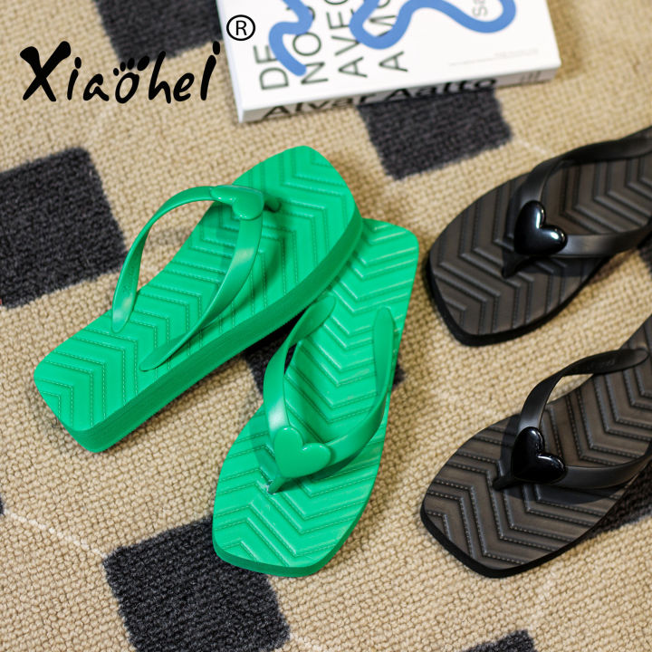 new-slippers-womens-summer-slippers-breathable-lightweight-beach-shoes-thick-soled-square-toe-online-sensation-heart-flip-flops