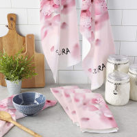 Cherry Blossom Sakura Pink Flower Kitchen Towel Set Cleaning Cloth Kitchen Accessories Dish Washing Cloth Household Decoracion