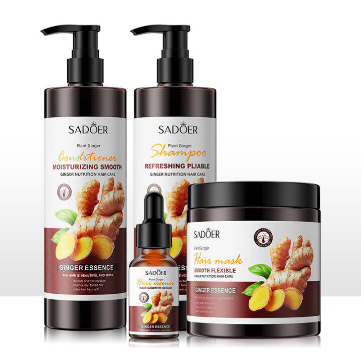ROREC SADOER Ginger Plant Essence Hair Shampoo Conditioner Hair Mask ...