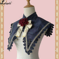 Holly School ~ Cross Embroidered Detachable Pointed Collar w. Brooch by Infanta