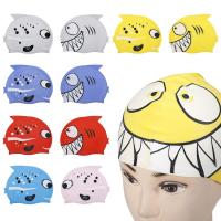 1 Pcs Cartoon Swimming Cap Silicone Diving Waterproof Swim Hat Kids Girl Boy Favor Bathing Cap with Fish Shark Pattern Swim Caps