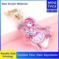 ☊◎ New Personalized Custom Anime Keychain Cartoon Logo Acrylic Key Chain Photo Customized Transparent Printing Design Keychains