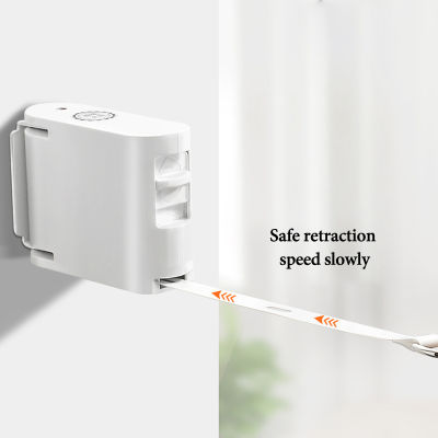 Indoor Invisible Clothesline New Retractable Clothesline Drying Holder with Hanger Hole Balcony Clothes Line