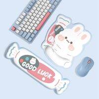 Good Luck Rabbit Wrist Protector Ergonomic White Mouse Pad Silicone 3D Guard Anti-slip Soft Keyboard Hand Rest for Men and Women Keyboard Accessories