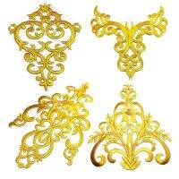 Iron Appliques Gold Embroidered Patches Decoration Metallic Costumes Diy Trims