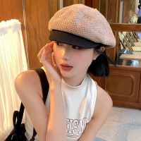 INS Summer Hollow Berets Visor Hats for Women Kawaii Cute Newsboy Cap for Girls Sweet Mesh Sun Hat Beach Outdoor Gorras Hombre