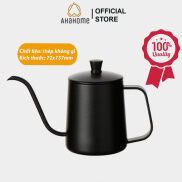 Bình rót cổ ngỗng - Bình pha cà phê inox 304 loại dày, có nắp Ahahome