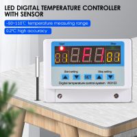 10A-30A/DC12V LED Digital Temperature Controller Intelligent Thermostat Heating Cooling Temperature Control System with Sensor