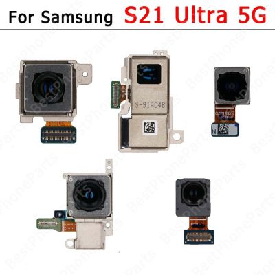กล้องหน้าหลังของแท้สำหรับ Galaxy S21อัลตร้า5G G998B G998U เซลฟี่ด้านหน้าด้านหลังโมดูลกล้องอะไหล่