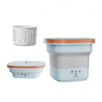 Mini Collapsible Portable Turbo Washing Machine with Drain Basket for Dorms, Travel, Gifts for Friends or Family UK Plug