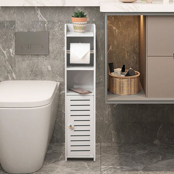 AOJEZOR Bathroom Furniture Sets: Small Bathroom Storage Cabinet Great for  Toilet Paper Holder,Toilet Paper Cabinet for Small Spaces,White Bathroom
