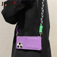 Luxury Crossbody Lanyard Necklace Strap Card Holder Soft Case For iPhone 13 14 Pro Max 12 11 14 Plus XS XR X 8 7 Plus SE Cover