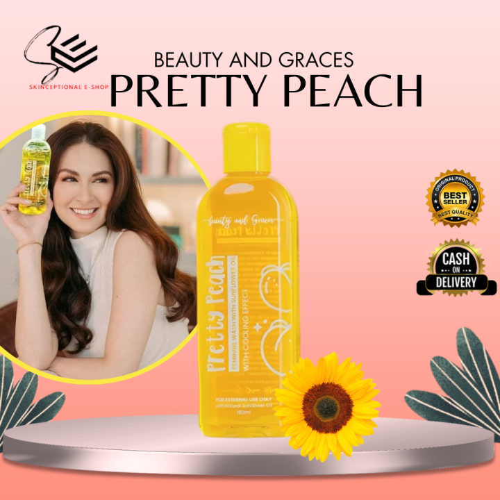 Pretty Peach Feminine Wash with Sunflower Oil by beauty and graces