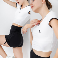 Mieux Crop Top V neck เสื้อครอปสำหรับออกกำลังกาย