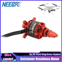 NEEBRC มอเตอร์ไร้แปรงเร็วกว่า2814 1000KV 3-4S 6Mm เพลาสำหรับ RC FPV ปีกคงที่เครื่องบินโดรนเครื่องบินเฮลิคอปเตอร์12X6ใบพัดชิ้นส่วนของเล่น ESC