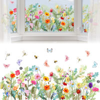 1sheet DIY Home Decor Animal Flower Plant Removable Kids Room Spring Summer For Glass Party PVC Waterproof Gift Bedroom Window Sticker