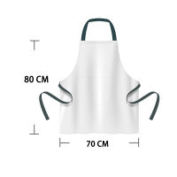 Cute Apron for Kitchen Women Waterproof cooking men Aprons Sleeveless Rainbow Cartoon white Decorative with Pocket Hand-wiping