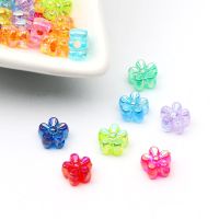 ♧ 7mm Mix AB Colors Plastic Flower Beads Spacer Beads For Jewelry Making Accessories DIY Handmade Necklace Bracelets 100pcs