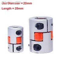 D20L25 4/5/6/6.35/7/8/9/10mm Aluminium Plum Coupling Encoder CNC Stepper Motor Shaft Component Four Jaws Spider Flexible Coupler