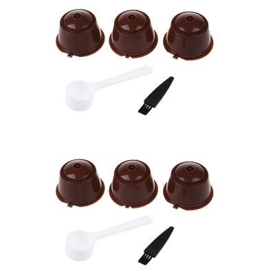 25Pcs Reusable Coffee Capsules Spoon Brush Set for Dolce Gusto Brewers Coffee-Color