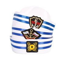 Cappello Militare Blu Cappello Da Marinaio Cappellino Blu Scuro Per Donna Uomo Bambini Uniforme Bianco เวทีการแสดง Cappello Cosplay Cappello Genitore-Figlio