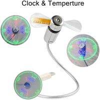 【jw】✓▲  USB Fans And Temperature Display With Gooseneck Gadgets Products Laptop Dropship