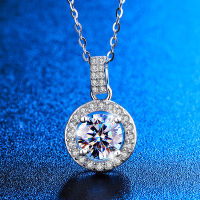 [COD]S925 แหวนเงิน Moissanite กระเป๋ากลมเต็มเพชรสร้อยคอจี้เครื่องประดับโซ่กระดูกไหปลาร้ากลมแบบใหม่แมทช์ลุคง่ายสำหรับผู้หญิง ins