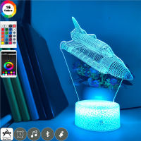 Led Night Light Apollo Space Shuttle 3D Picture Lamp Smart Phone Control Room Atmosphere Decor Nightlight Kids Children Gift