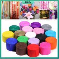 QIANW 1 Roll ศิลปะหัตถกรรม อุปกรณ์ปาร์ตี้ สายรุ้ง Garland การถ่ายภาพฉากหลัง Crepe Paper Streamers ตกแต่งงานแต่งงาน กระดาษ DIY