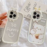 เคสสำหรับ A12E A15 OPPO A16 A15S A16s A31 A53 A54 A55 A57 A3S A72 A74 A9 A8 A5 A96ฝาใส INS เคสเลนส์รูปหมีหมีตัวเล็กกรอบ