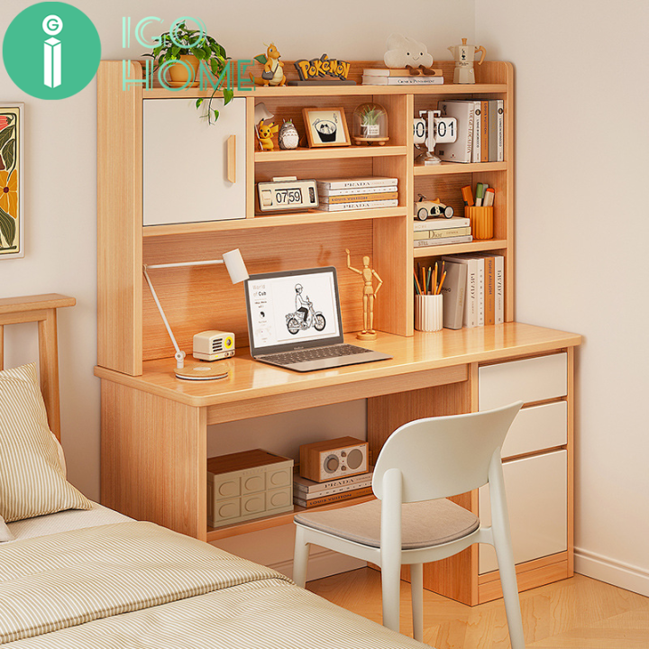 IGOHome PC Table Computer Desk Desk Bookcase Bookshelf Student Study