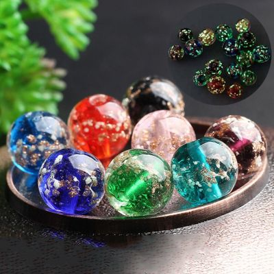 5pcs Round Shape Luminous 6mm 8mm 10mm 12mm Handmade Lampwork Glass Loose Beads for Jewelry Making DIY Crafts Findings DIY accessories and others