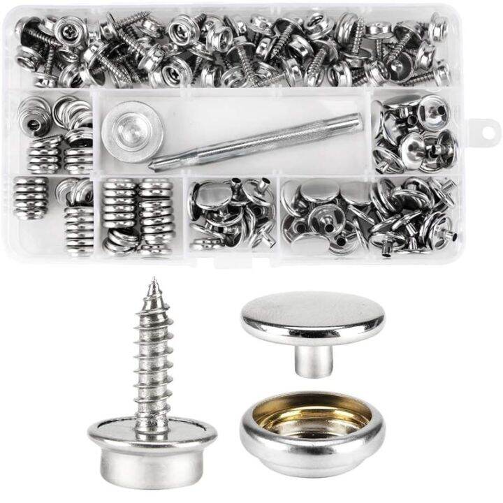 Canvas Snaps Kit Fastener Screw Snaps for Furniture Canvas Marine Grade