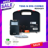 ครบชุด TENS &amp; EMS Combo พร้อมถ่านชาร์จ+แผ่นแปะ ยี่ห้อ ROOVJOY ของแท้100% เครื่องกระตุ้นลดปวด กระตุ้นกล้ามเนื้อ/เส้นประสาทและกล้ามเนื้ออ่อนแรง