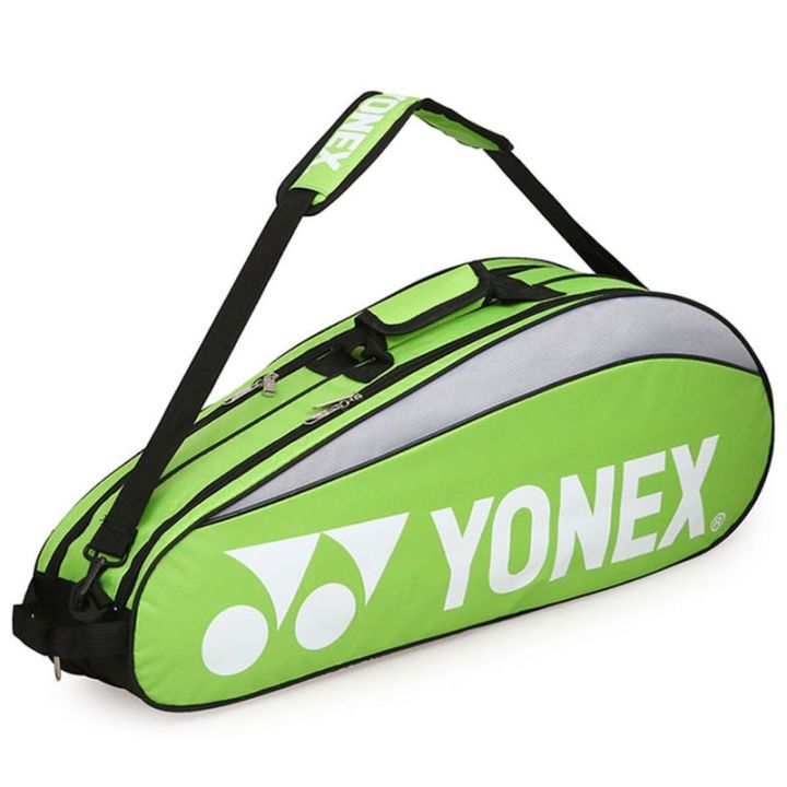 yonex-ไม้ตี3กระเป๋าแบดมินตันพร้อมช่องใส่รองเท้าไม้เทนนิสสควอชดั้งเดิมกระเป๋ากีฬาผู้ชายผู้หญิง