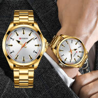 CURREN Luxury Fashion Business Watches Men Wristwatch Stainless Steel Quartz Top nd Clock Golden Gift