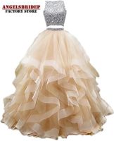 ANGELSBRIDEP Tulle Ball Gown Quinceanera Dresses 15 Party Charming Appliques Vestido Debutante Gowns Plus Size Robe De Bal