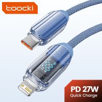 【ขาย】Toocki USB ชนิด C ไปยังสายเคเบิลหลอดไฟสำหรับ Macbook Ipad PD 27W สายชาร์จสำหรับเร็ว Iphone X XS 11 12 13 14 Pro Max USB C Kabel