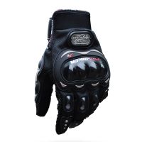 Genuine Leather motorcycle gloves windproof full-finger moto riding gloves breathable four season men moto gloves