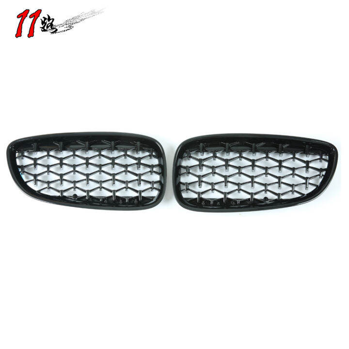 abs-diamond-style-front-racing-grille-สำหรับ-z4-e89-2009-2016-1คู่-gloss-black-silver-star-grills