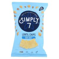 Import products♦ ซิมพลี 7 ถั่วเลนทิลชิพเกลือทะเล 113 กรัม/Simply7 Lentil Chips Sea Salt 113g