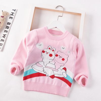 Children Spring autumn Sweaters Boys Girls Sweaters Baby Knitting Sweaters Kids cartoon pattern Pullovers Top Girl Clothing coat