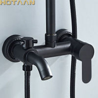 Free shipping Black Bathroom Mixer Bath Tub Copper Mixing Control Valve Wall Mounted Shower Faucet concealed faucet YT-5313-H