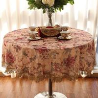 Morris8 Elegant European Rustic Round TableclothLuxury Brand Royal Table DecorationDesigner Home Choice Cloth