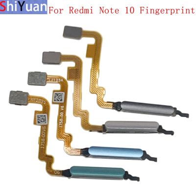 เครื่องสแกนลายนิ้วมือเซ็นเซอร์ปุ่มโฮม Flex Cable Ribbon สําหรับ Xiaomi Redmi Note 10 Touch Sensor Flex Cable อะไหล่